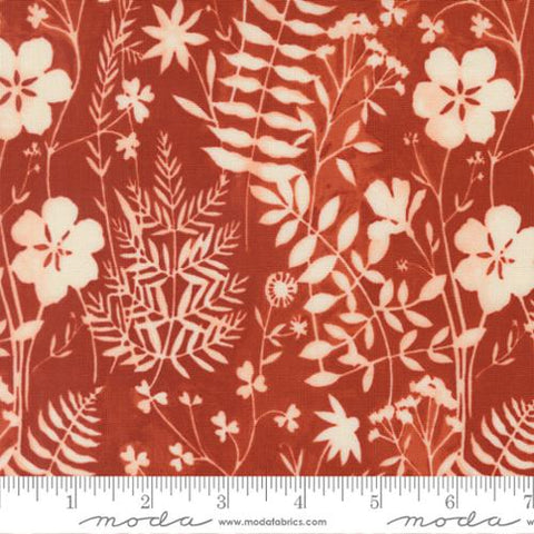 Sun River Toile in Terra Cotta -- Brookside by 1 Canoe 2 for Moda Fabrics