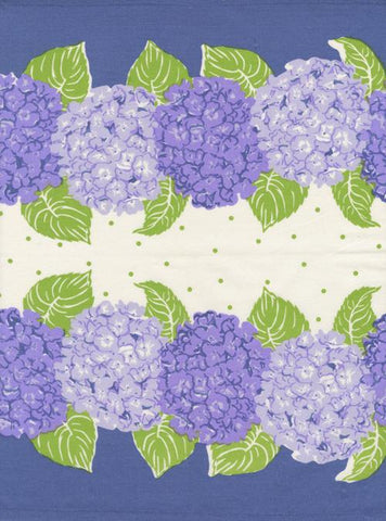 16" Classic Retro Floral Hydrangea Toweling -- Stacy Iest Hsu