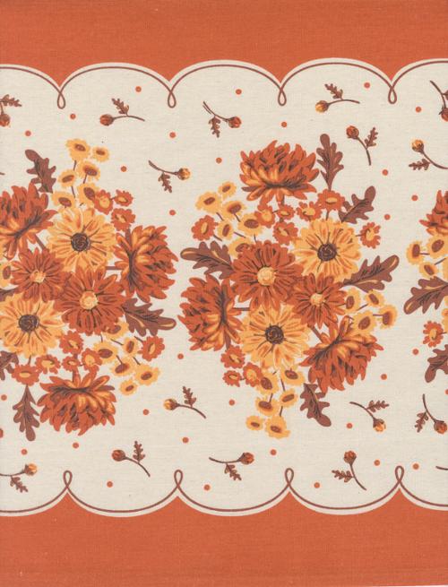 16" Classic Retro Floral Mums The Word Toweling -- Stacy Iest Hsu