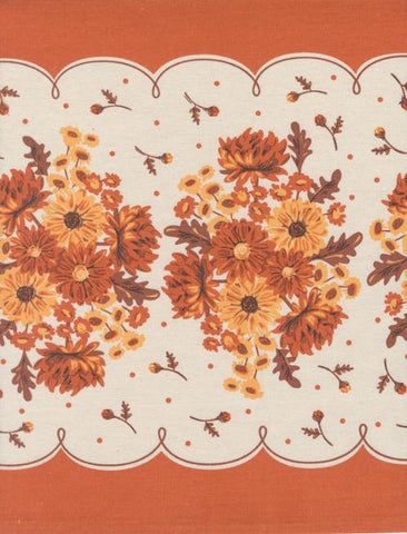 16" Classic Retro Floral Mums The Word Toweling -- Stacy Iest Hsu