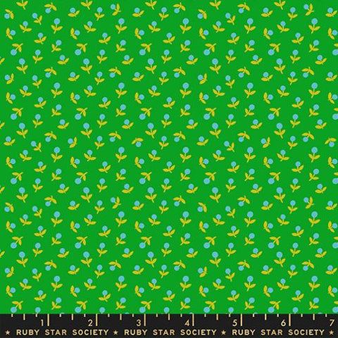 Sprout 30s Floral in Verdant -- Cat Nap by Alexia Abegg for Ruby Star Society -- Moda Fabrics