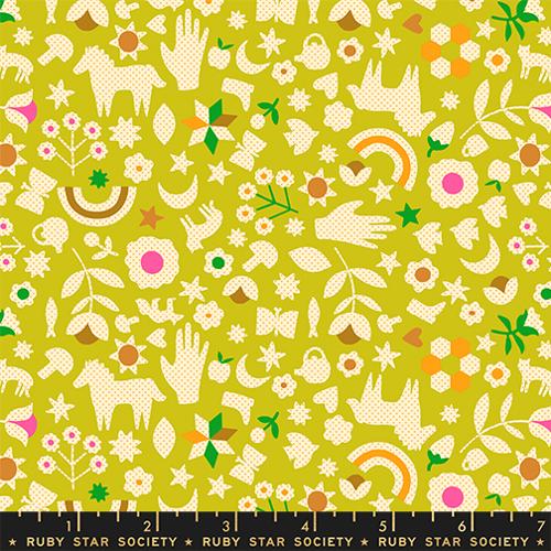 Little Luck in Pistachio -- Cat Nap by Alexia Abegg for Ruby Star Society -- Moda Fabrics