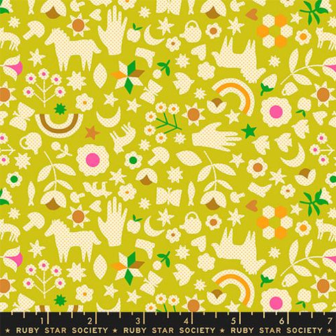 Little Luck in Pistachio -- Cat Nap by Alexia Abegg for Ruby Star Society -- Moda Fabrics