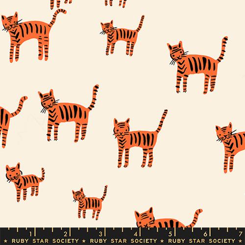 Tiger Stripes in Orange -- Cat Nap by Alexia Abegg for Ruby Star Society -- Moda Fabrics