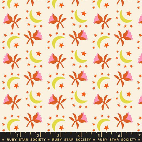 Moonflower 30s in Natural -- Cat Nap by Alexia Abegg for Ruby Star Society -- Moda Fabrics