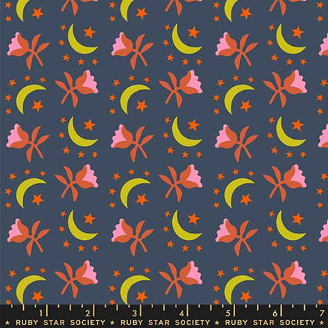 Moonflower 30s in Smoke -- Cat Nap by Alexia Abegg for Ruby Star Society -- Moda Fabrics