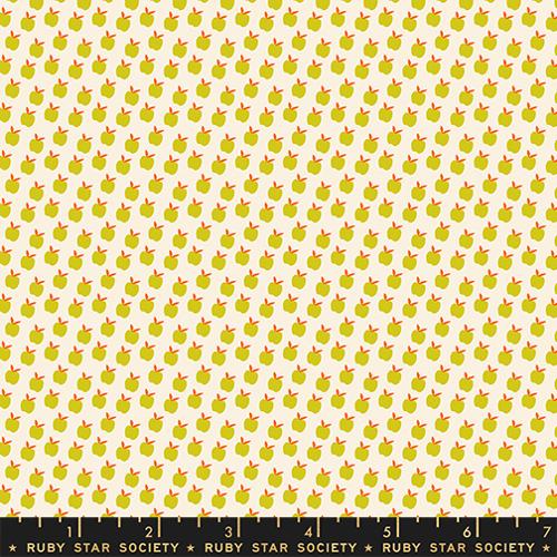 Ditsy Apples in Pistachio -- Cat Nap by Alexia Abegg for Ruby Star Society -- Moda Fabrics