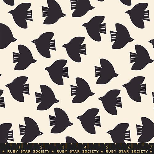 Birds in Natural -- Cat Nap by Alexia Abegg for Ruby Star Society -- Moda Fabrics