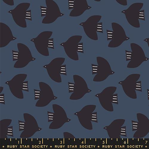 Birds in Smoke -- Cat Nap by Alexia Abegg for Ruby Star Society -- Moda Fabrics