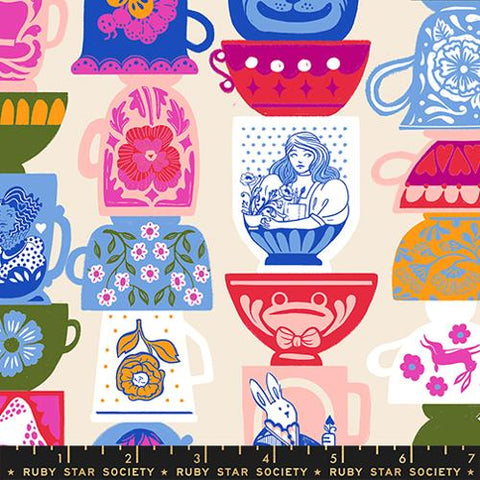 Tea Party in Shell -- Hello Alice by Sarah Watts for Ruby Star Society -- Moda Fabrics