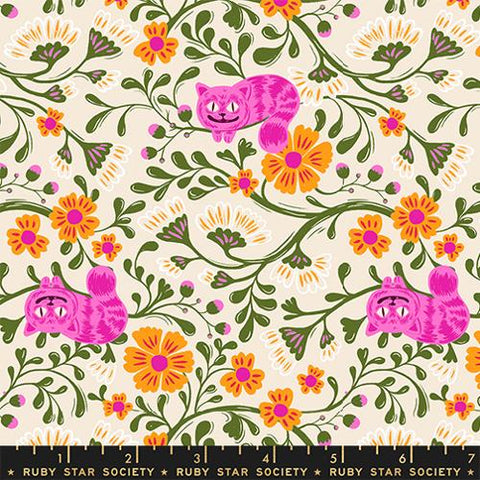 Cheshire Cats in Shell -- Hello Alice by Sarah Watts for Ruby Star Society -- Moda Fabrics