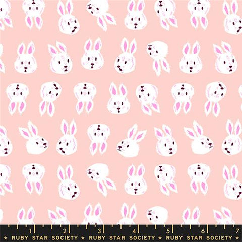 Rushing Rabbit in Vintage Pink -- Hello Alice by Sarah Watts for Ruby Star Society -- Moda Fabrics