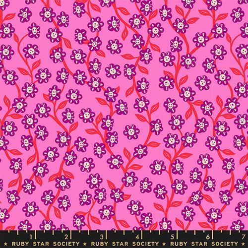 Chatty Garden Florals in Lipstick -- Hello Alice by Sarah Watts for Ruby Star Society -- Moda Fabrics
