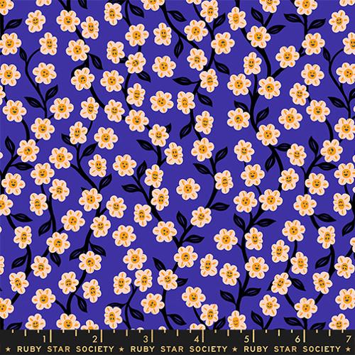 Chatty Garden Florals in Blacklight -- Hello Alice by Sarah Watts for Ruby Star Society -- Moda Fabrics