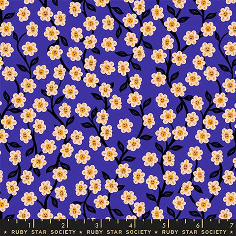 Chatty Garden Florals in Blacklight -- Hello Alice by Sarah Watts for Ruby Star Society -- Moda Fabrics