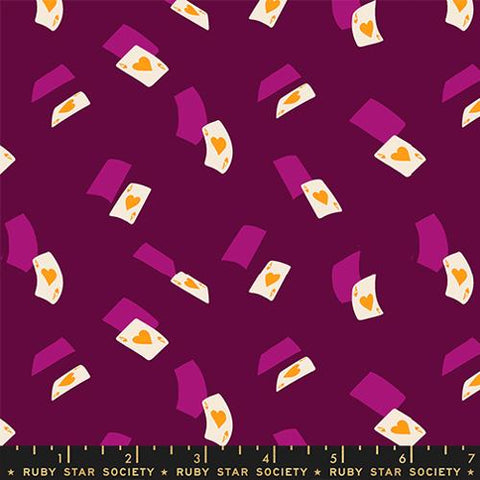 Falling Aces in Purple Velvet  -- Hello Alice by Sarah Watts for Ruby Star Society -- Moda Fabrics