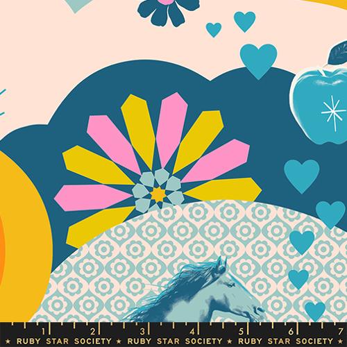 Kitsch Retro in Dark Teal -- Best Day Ever by Melody Miller for Ruby Star Society -- Moda Fabric