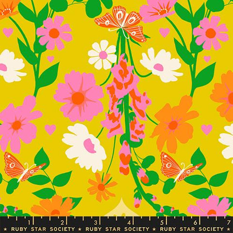 Foxgloves Florals in Golden Hour -- Best Day Ever by Melody Miller for Ruby Star Society -- Moda Fabrics