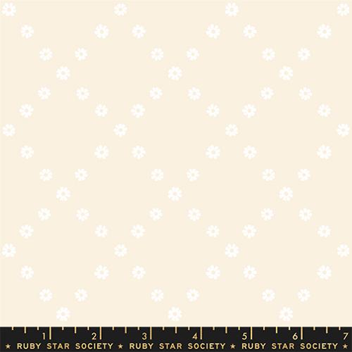 Diamond Flowers in White on Natural -- Best Day Ever by Melody Miller for Ruby Star Society -- Moda Fabrics