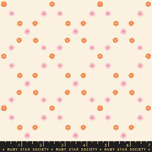 Diamond Flowers in Posy Orange -- Best Day Ever by Melody Miller for Ruby Star Society -- Moda Fabrics
