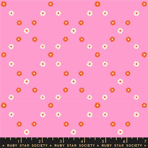 Diamond Flowers in Flamingo -- Best Day Ever by Melody Miller for Ruby Star Society -- Moda Fabrics