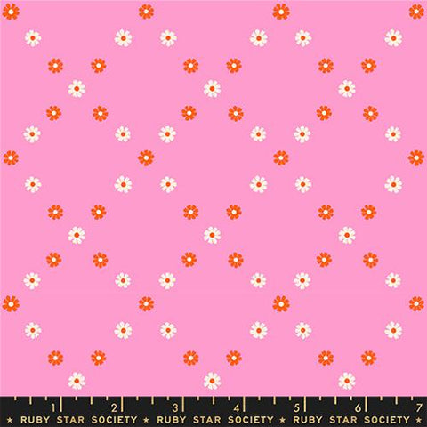 Diamond Flowers in Flamingo -- Best Day Ever by Melody Miller for Ruby Star Society -- Moda Fabrics