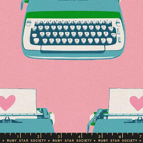 Typewrites in Posy Canvas -- Best Day Ever by Ruby Star Society -- Moda Fabrics