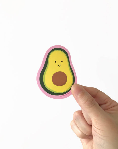 Sticker Avocado Design Vinyl Sticker: Avocado – Three Little Birds Sewing Co.