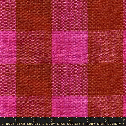 16" Sunshine Toweling Hot Pink Checkers -- Alexia Abegg