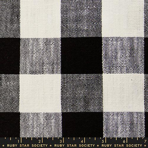 16" Sunshine Toweling Black Checkers -- Alexia Abegg