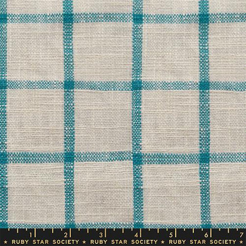 16" Sunshine Toweling Kitchen Window in Turquoise -- Alexia Abegg