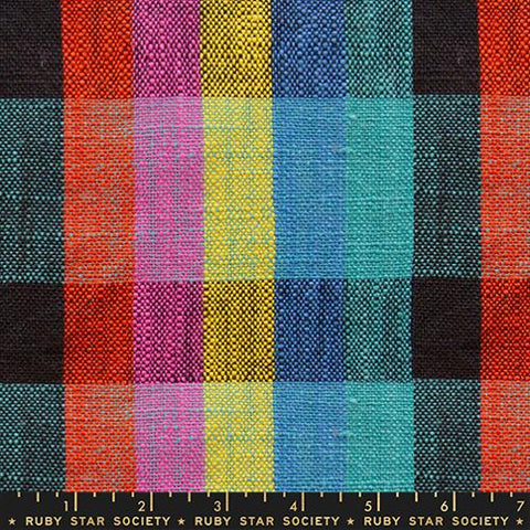 16" Sunshine Toweling Picnic Plaid in Black -- Alexia Abegg