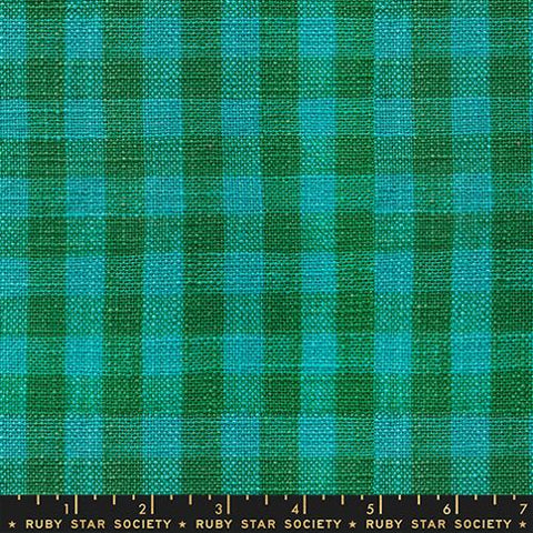 16" Sunshine Toweling Small Checker in Turquoise -- Alexia Abegg