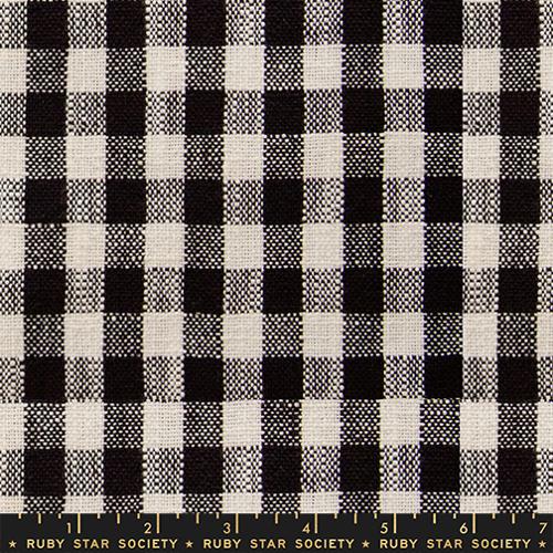 16" Sunshine Toweling Small Checker in Black -- Alexia Abegg