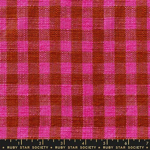 16" Sunshine Toweling Small Checker in Hot Pink -- Alexia Abegg
