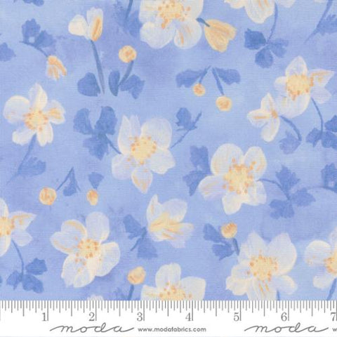Anemone Florals Watercolor in Hyacinth -- Sweet Cecily by Janet Clare -- Moda Fabrics