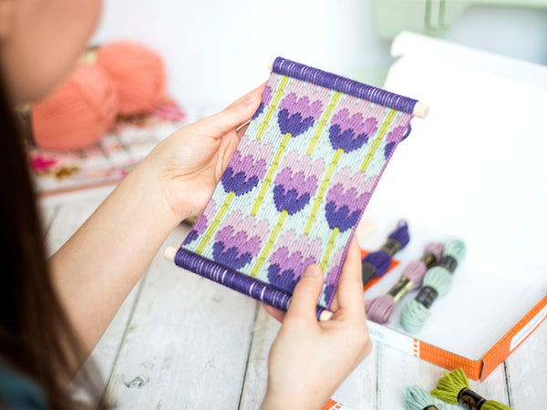Floral Bargello Kits, Tulips Wall Hanging, Easy Tapestry Kit