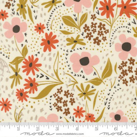 Feedsack Floral in Cloud  -- Night Owl by Gingiber for Moda Fabrics