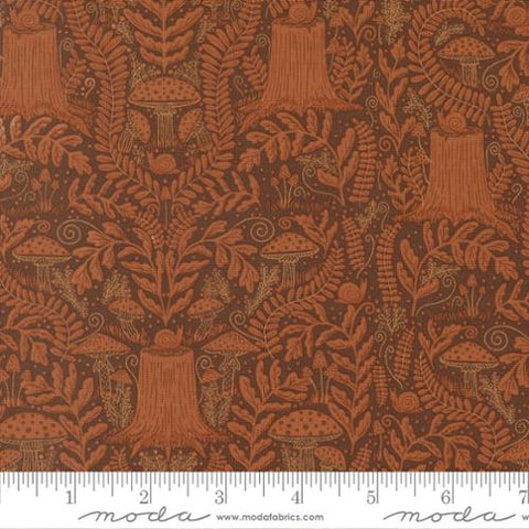 Mushroom Landscape in Cocoa -- Night Owl by Gingiber for Moda Fabrics