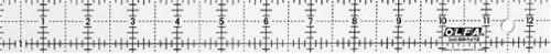 Frosted Ruler 1"x12" -- Olfa