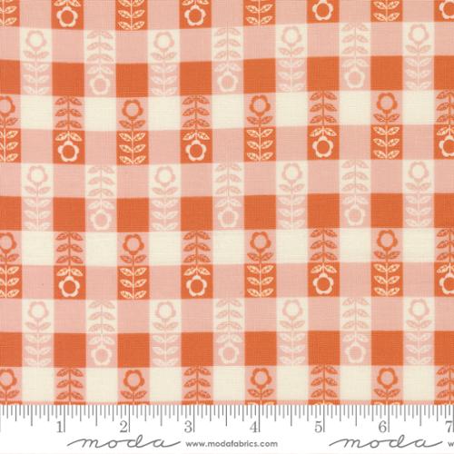 Flower Plaid Checks in Petal -- Night Owl by Gingiber for Moda Fabrics