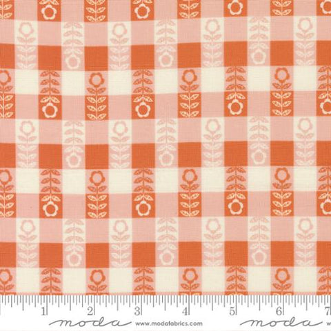 Flower Plaid Checks in Petal -- Night Owl by Gingiber for Moda Fabrics