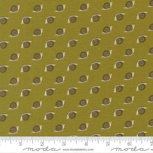 Snail in Fern -- Night Owl by Gingiber for Moda Fabrics