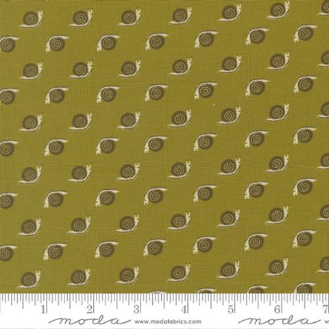 Snail in Fern -- Night Owl by Gingiber for Moda Fabrics