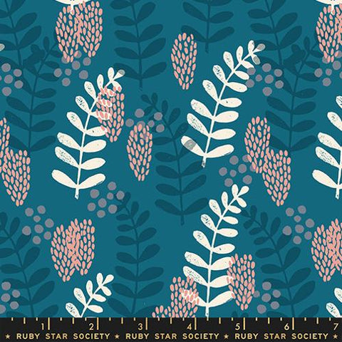 Fern Dell in Teal -- Reimagined Landscapes  by Jen Hewett -- Ruby Star Society/ Moda Fabrics
