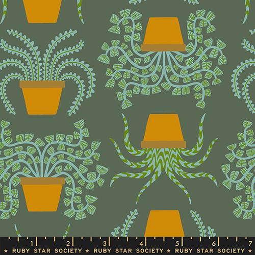 Planties in Seaweed -- Calathea -- Ruby Star Society Moda Fabrics