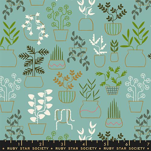 Plant Life in Water  -- Calathea -- Ruby Star Society Moda Fabrics