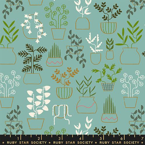Plant Life in Water  -- Calathea -- Ruby Star Society Moda Fabrics