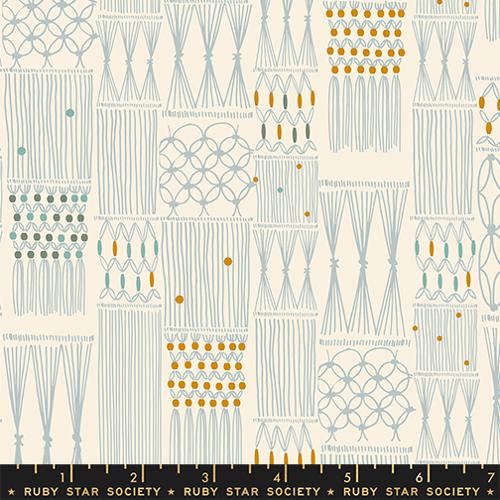 Retro Macrame in Natural -- Calathea -- Ruby Star Society Moda Fabrics
