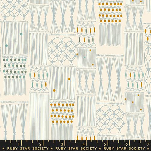 Retro Macrame in Natural -- Calathea -- Ruby Star Society Moda Fabrics